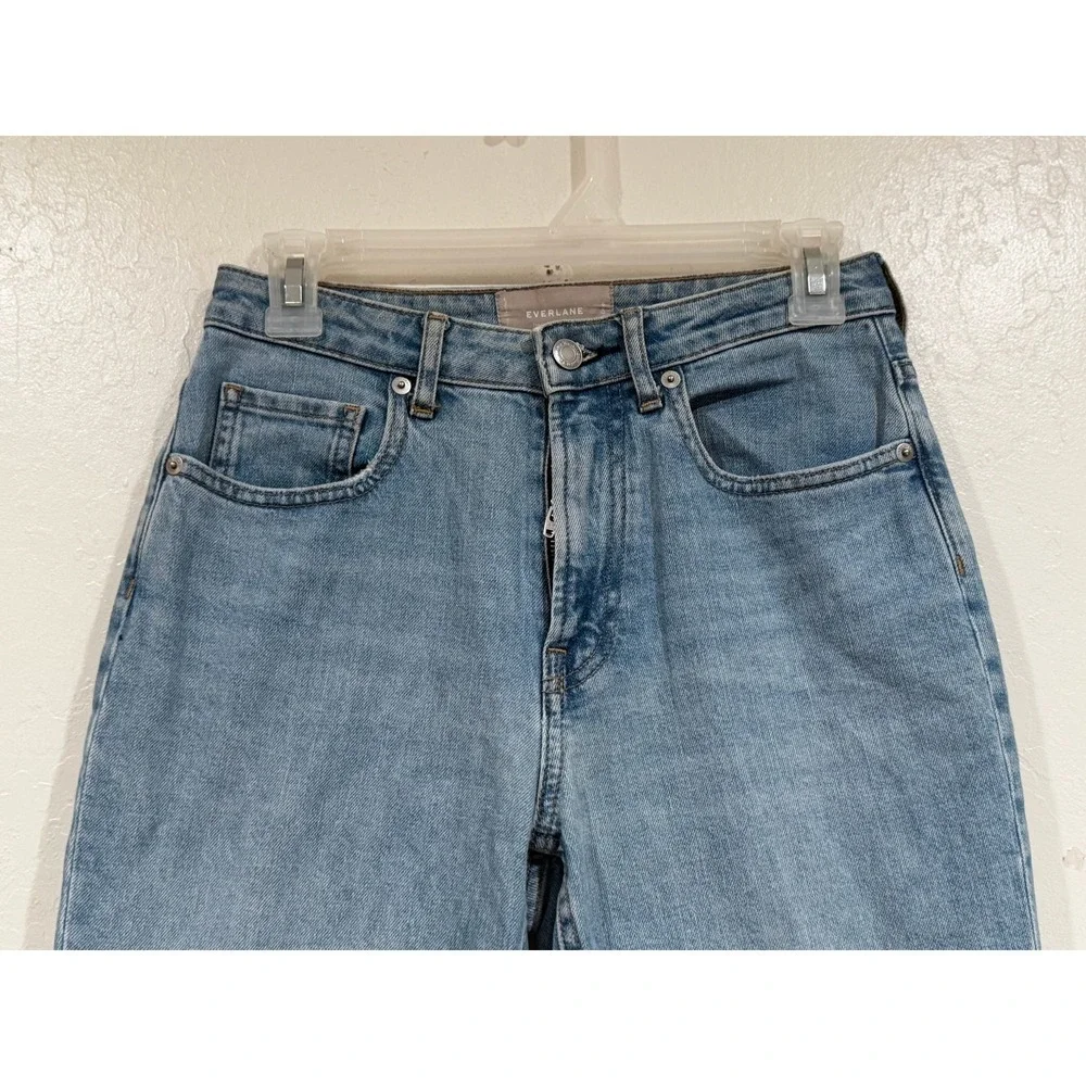 Everlane The Curvy Cheeky Jean Light Indigo High Rise Straight Crop Denim 26